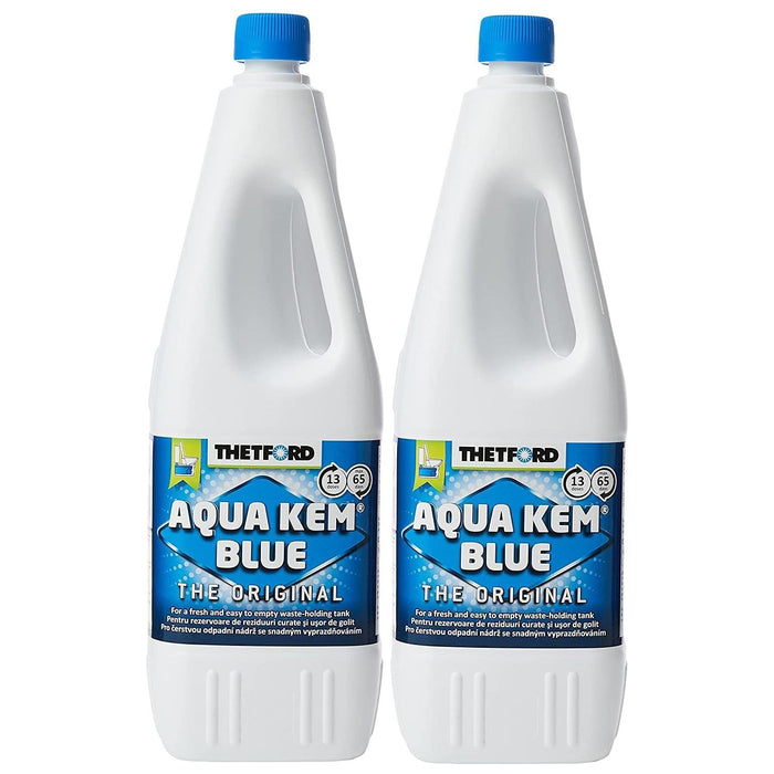 2x Thetford Aqua Kem Blue Caravan & Motorhome Toilet Chemical Fluid *2L* Thetford - Dynamic Drive