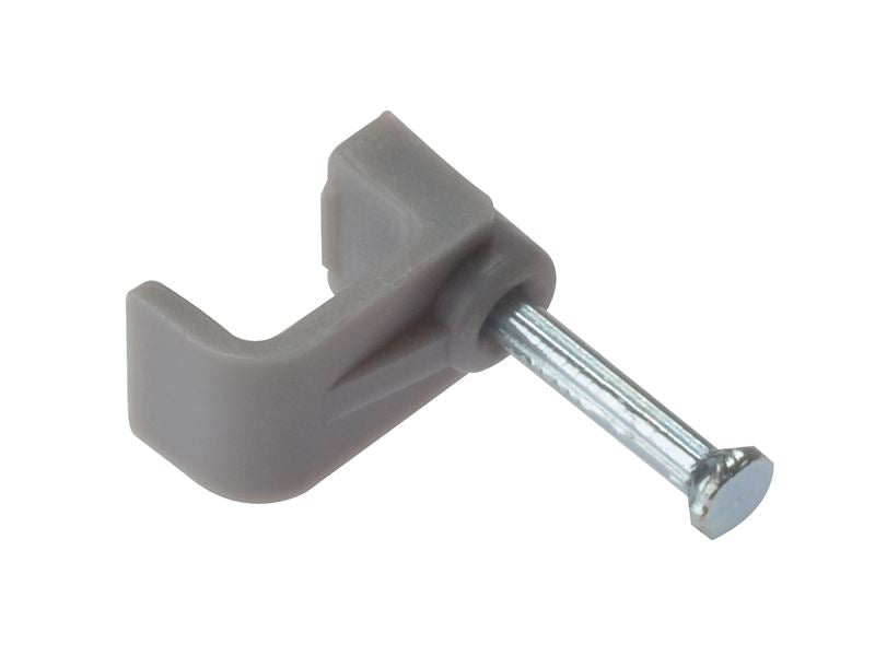 Forgefix Cable Clip Flat Grey 4.00mm Box 100 ForgeFix - Dynamic Drive
