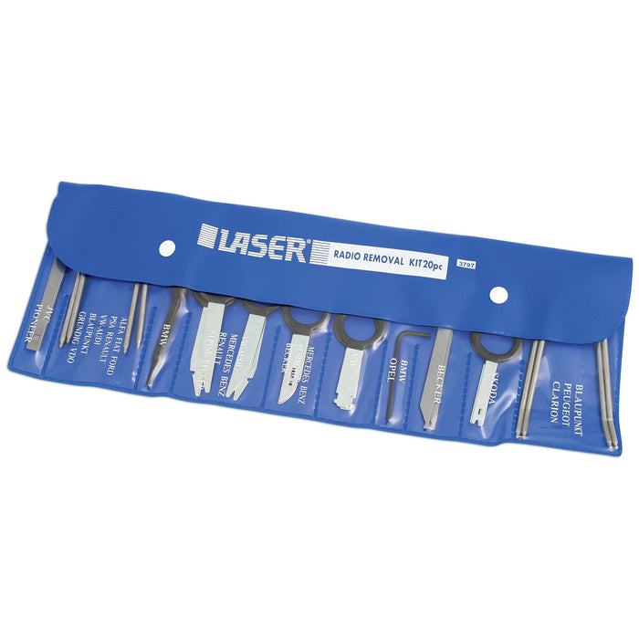 Laser Radio Removal Kit 20pc 3797 Laser - Dynamic Drive