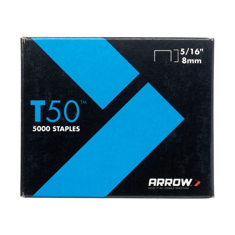 Arrow T50 Staples 8mm (5/16in) (Pack 5000, 4 x 1250) Arrow - Dynamic Drive