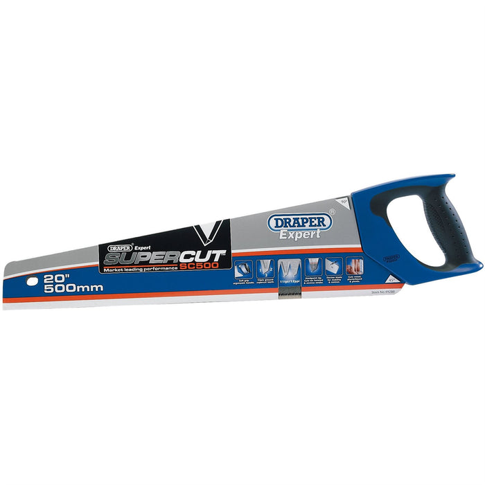 Draper Supercut Soft Grip Hardpoint Handsaw, 500mm/20", 11tpi/12ppi 49288 Draper - Dynamic Drive