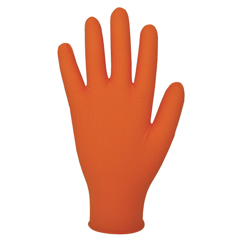 2x Bodyguard Finite Orange Grip Textured Grip Pattern Nitrile Gloves Small Box 90 Bodyguard - Dynamic Drive