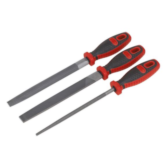 Sealey Engineer's File Set 3pc 200mm AK572 Sealey - Dynamic Drive