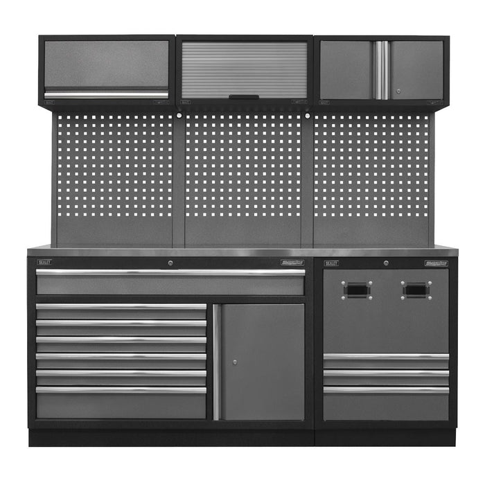 Sealey Modular Storage System Combo Stainless Steel Worktop APMSSTACK14SS Sealey - Dynamic Drive