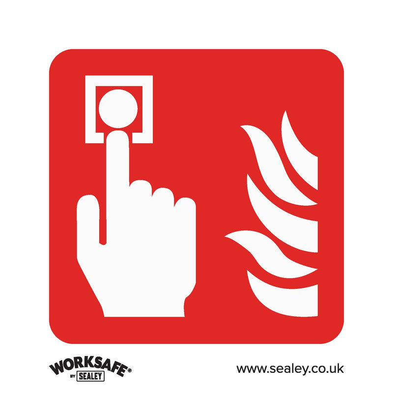 Sealey Safe Conditions Safety Sign Fire Alarm Symbol Rigid Plastic Pack of 10 Sealey - Dynamic Drive