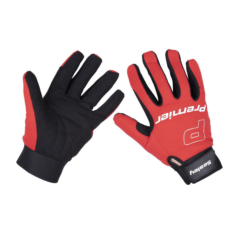 Sealey Mechanic's Gloves Padded Palm Large Pair MG796L Sealey - Dynamic Drive