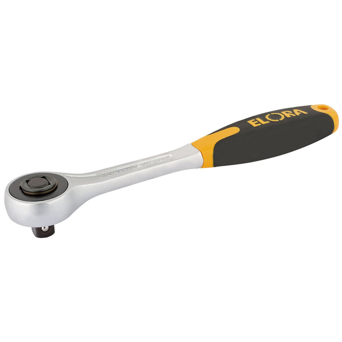 Draper Elora Push Through Soft Grip Reversible Ratchet, 1/2" Sq. Dr., 200mm Draper - Dynamic Drive
