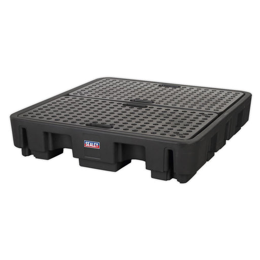 Sealey Barrel Bund Polyethylene 1380 x 1290 x 280mm 4 Drum DRP18 Sealey - Dynamic Drive