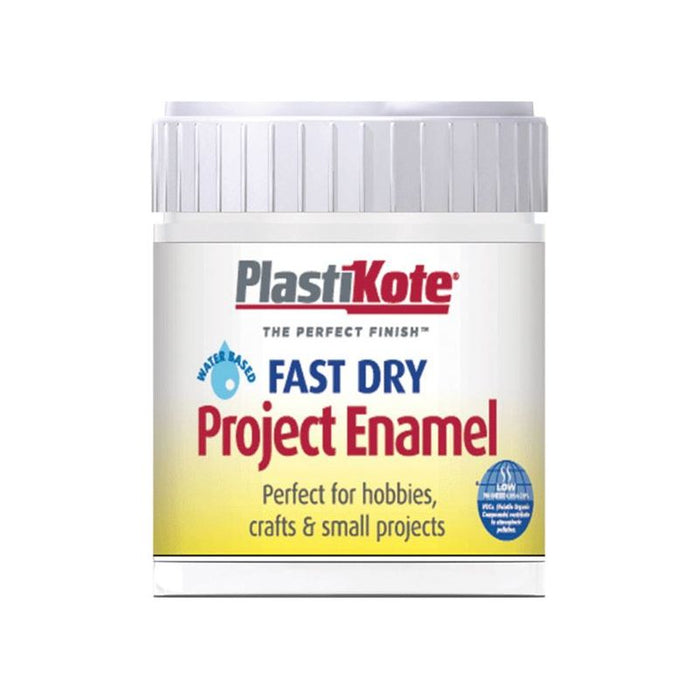 Plastikote Fast Dry Enamel Paint B5 Bottle Matt White 59ml PlastiKote - Dynamic Drive