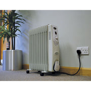 Sealey Oil-Filled Radiator 2500W/230V 11-Element RD2500 Sealey - Dynamic Drive
