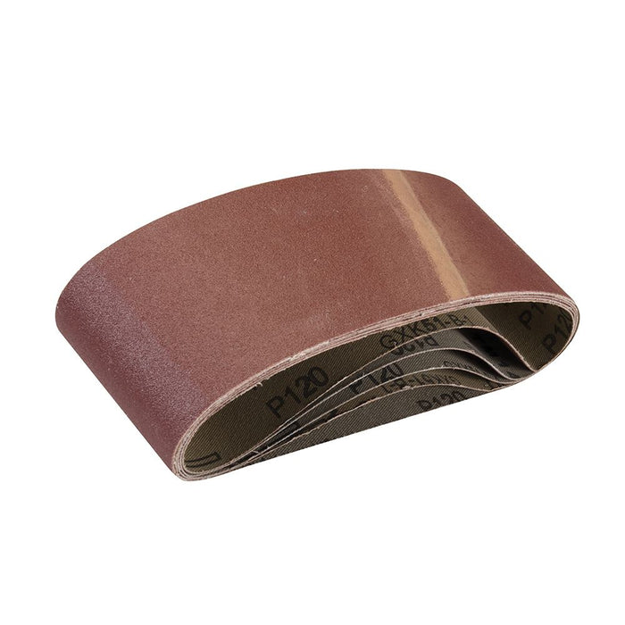 Silverline Sanding Belts 75 x 457mm 5pk 120 Grit 901495 Silverline - Dynamic Drive