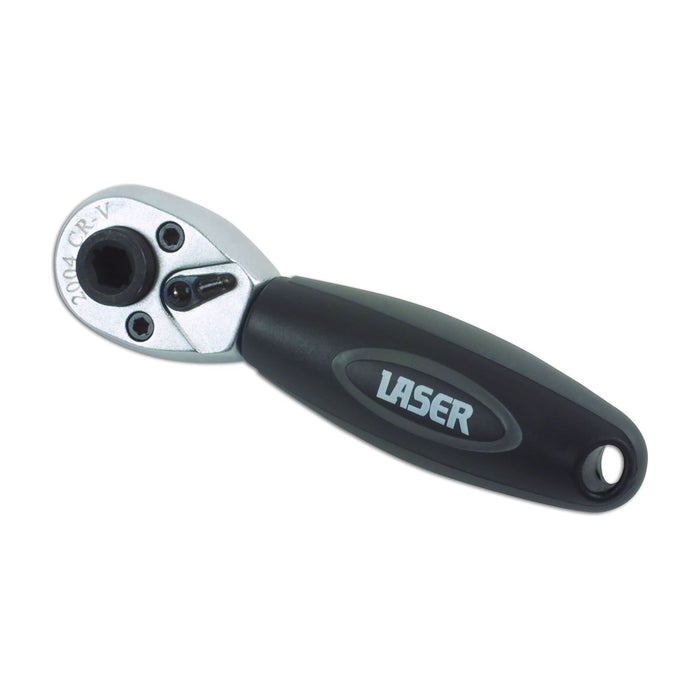 Laser Stubby Ratchet & Bit Driver 1/4"D 3723 Laser - Dynamic Drive