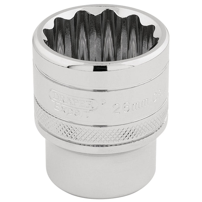 Draper HI-TORQ 12 Point Socket, 1/2" Sq. Dr., 26mm 33441 Draper - Dynamic Drive
