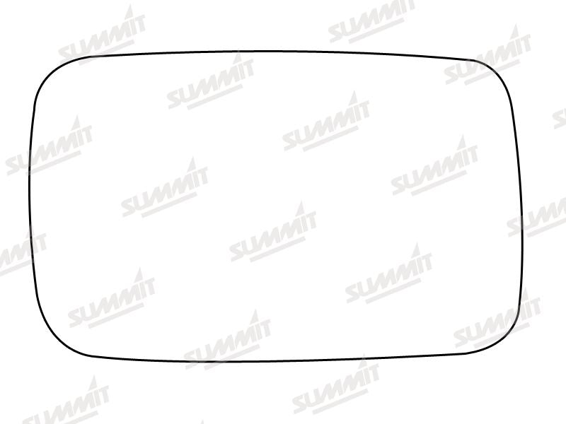 Summit Stick-On Standard Mirror Glass fits Ford Granada Scorpio 85 to 92 RHS Summit - Dynamic Drive