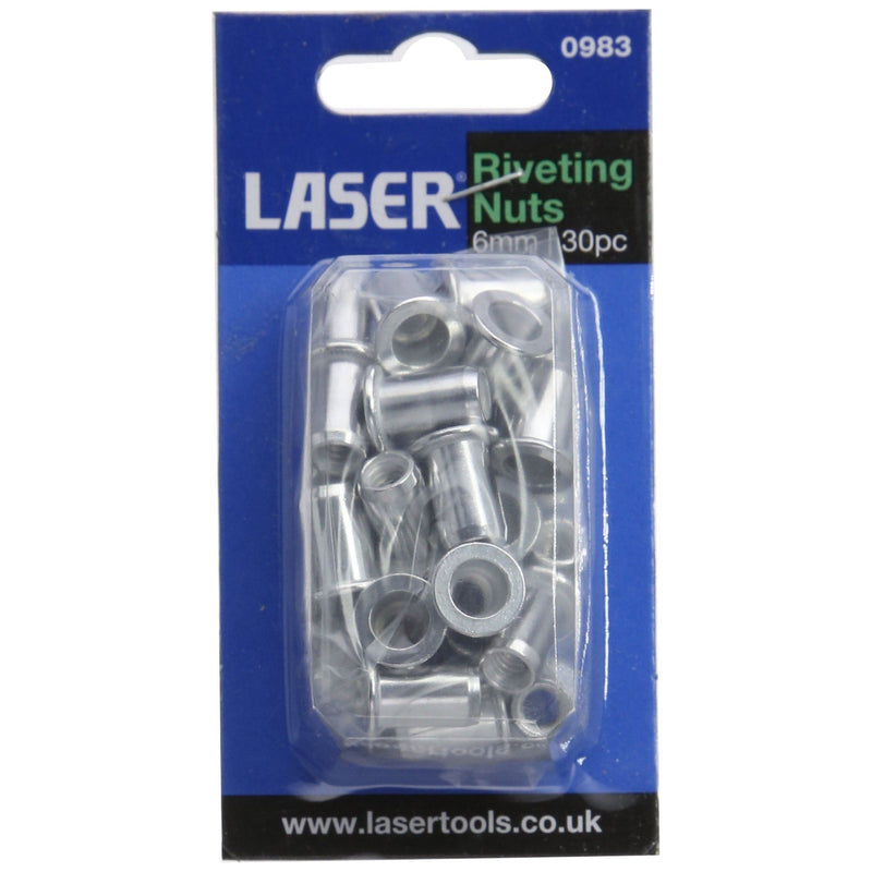 Laser Riveting Nuts 6mm 30pc 0983 Laser - Dynamic Drive