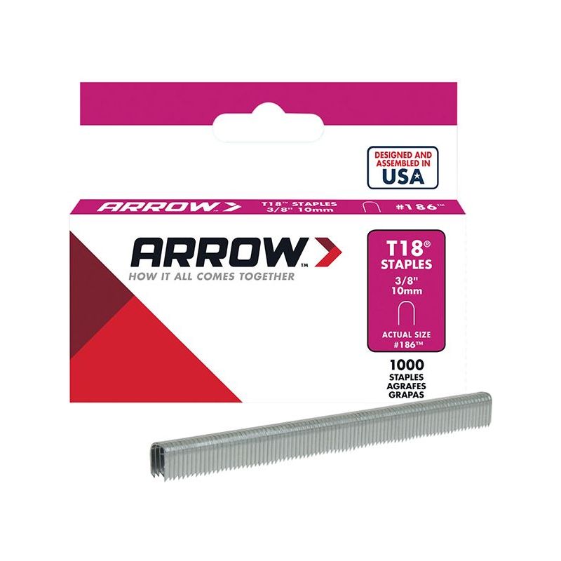 Arrow T18 Staples 10mm (3/8in) (Box 1000) Arrow - Dynamic Drive