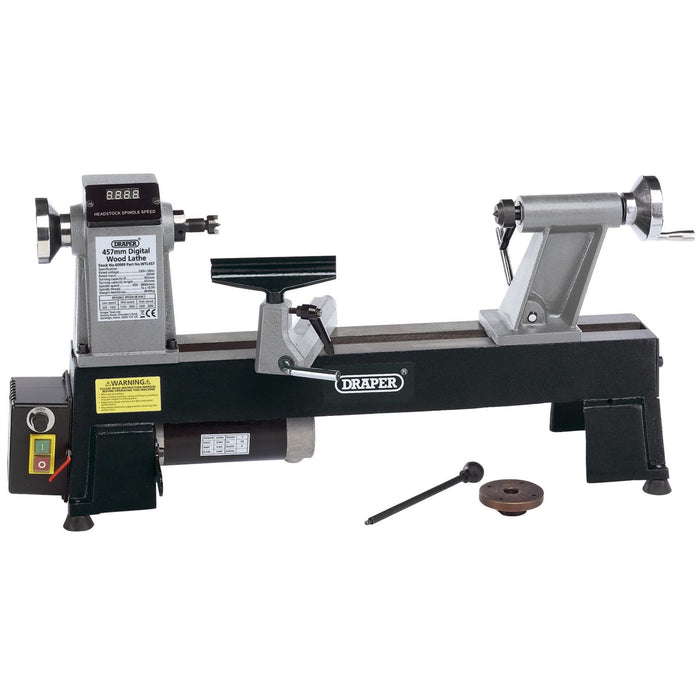 Draper Compact Digital Variable Speed Wood Lathe, 550W 60989 Draper - Dynamic Drive