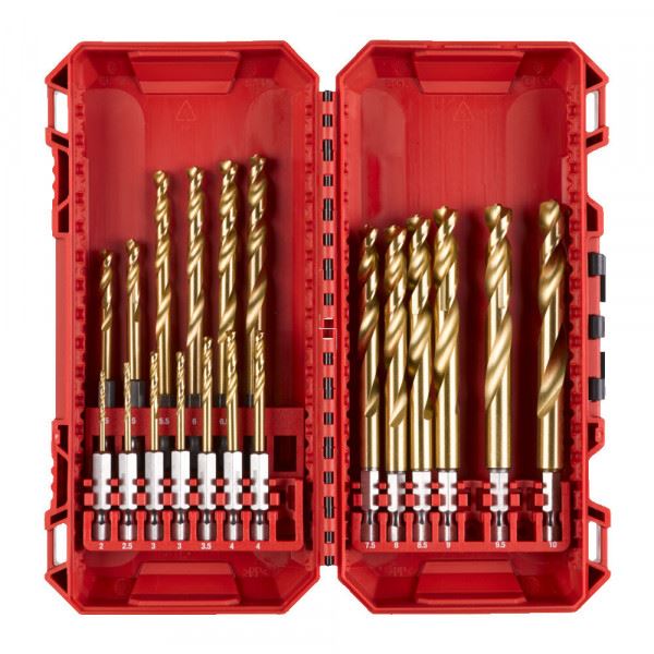 Milwaukee 19Pc Shockwave Hss-G Tin Red Hex Set Milwaukee - Dynamic Drive