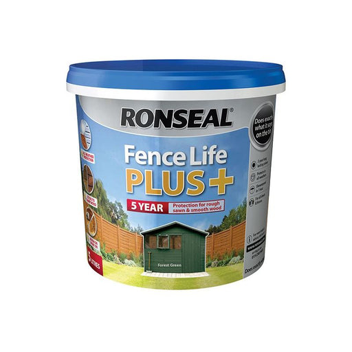 Ronseal Fence Life Plus+ Forest Green 5 litre Ronseal - Dynamic Drive