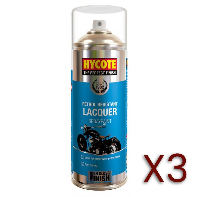 3x Hycote XUK435 Petrol Resistant Lacquer 400ml Hycote - Dynamic Drive
