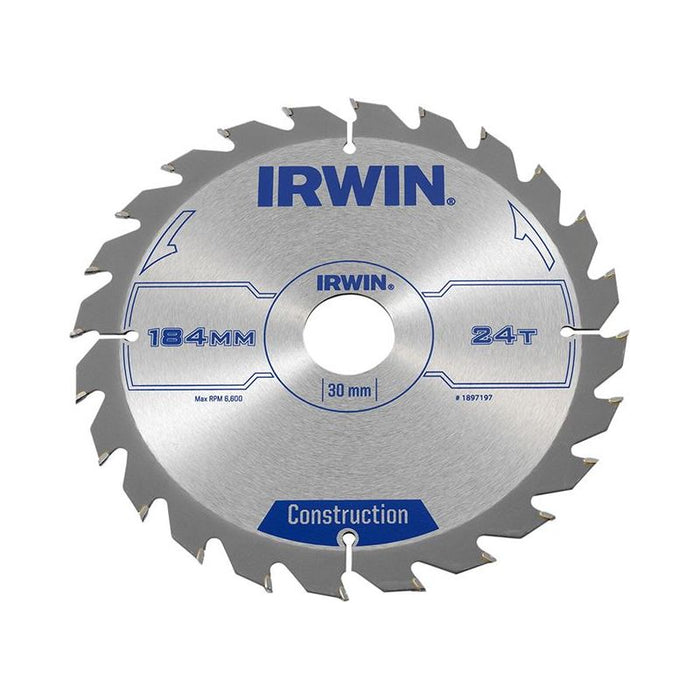 Irwin® Construction Circular Saw Blade 184 x 30mm x 24T ATB IRWIN® - Dynamic Drive