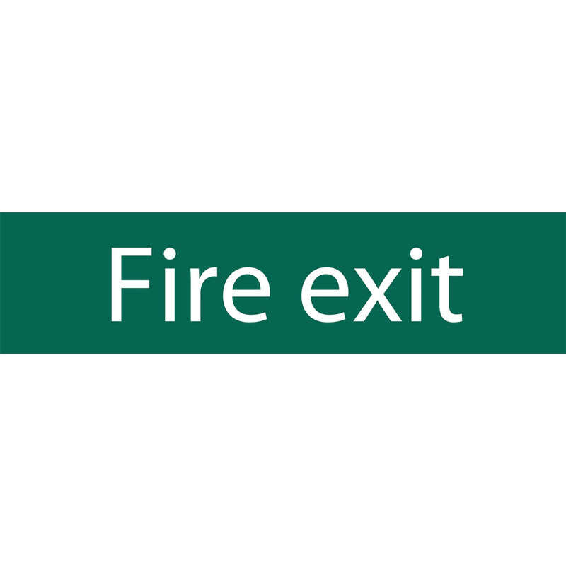 Draper Fire Exit' Safety Sign, 200 x 50mm 73213 Draper - Dynamic Drive