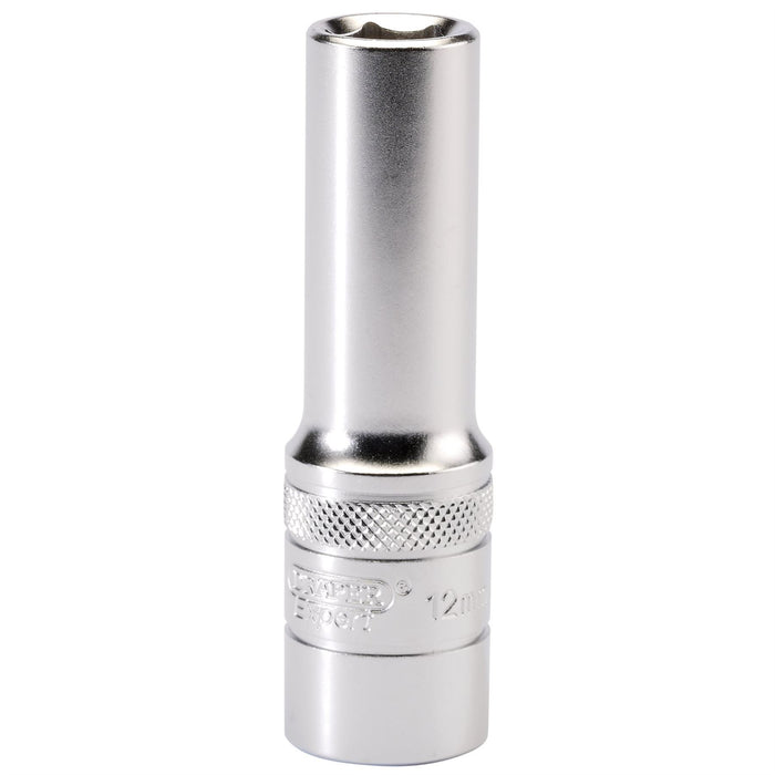 Draper 6 Point Metric Deep Socket, 1/2" Sq. Dr., 12mm 16643 Draper - Dynamic Drive