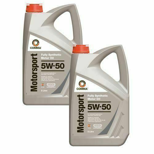 2x Comma Motorsport 5w-50 5w50 Fully Synthetic Racing Car Engine Oil - 5 Litres Comma  - Dynamic Drive