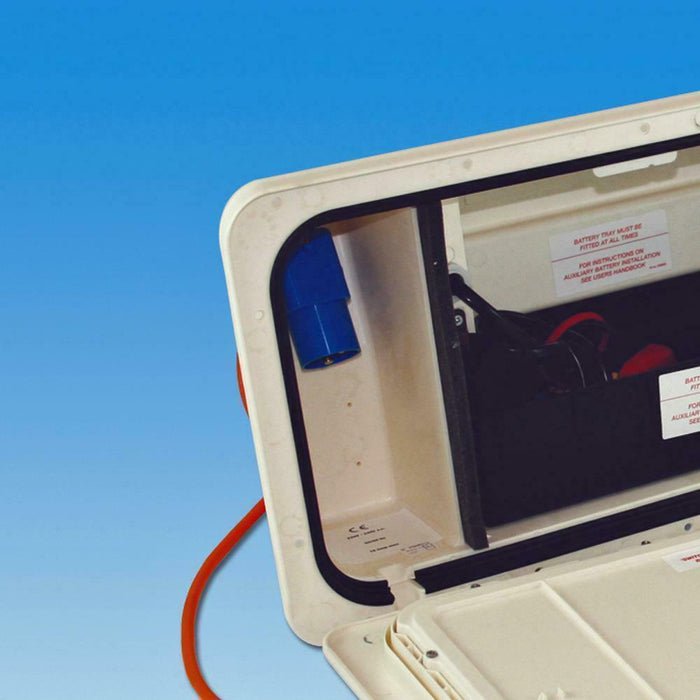 Door Locker & Battery Box System Caravan Motorhome Conversion White NBBS PLS - Dynamic Drive