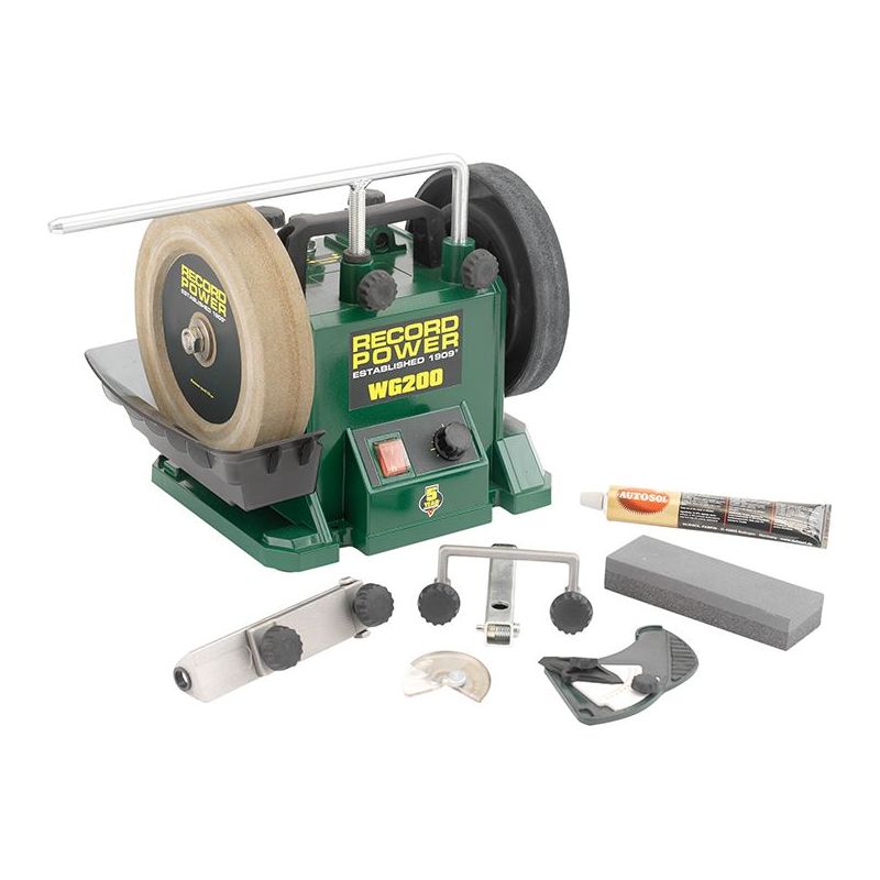 Record Power WG200 200mm (8in) Whetstone Grinder 160W 240V Record Power - Dynamic Drive