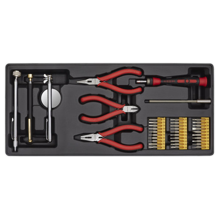 Sealey Tool Tray with Precision & Pick-Up Tool Set 38pc TBT17 Sealey - Dynamic Drive