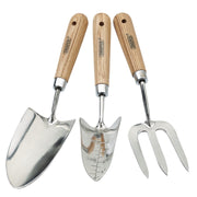 Draper Stainless Steel Hand Fork and Trowels Set with Ash Handles (3 Piece) Draper - Dynamic Drive