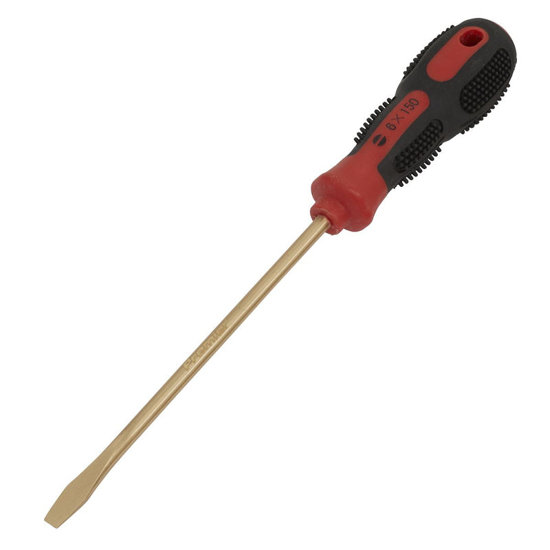 Sealey Screwdriver Slotted 6 x 150mm Non-Sparking NS094 Sealey - Dynamic Drive