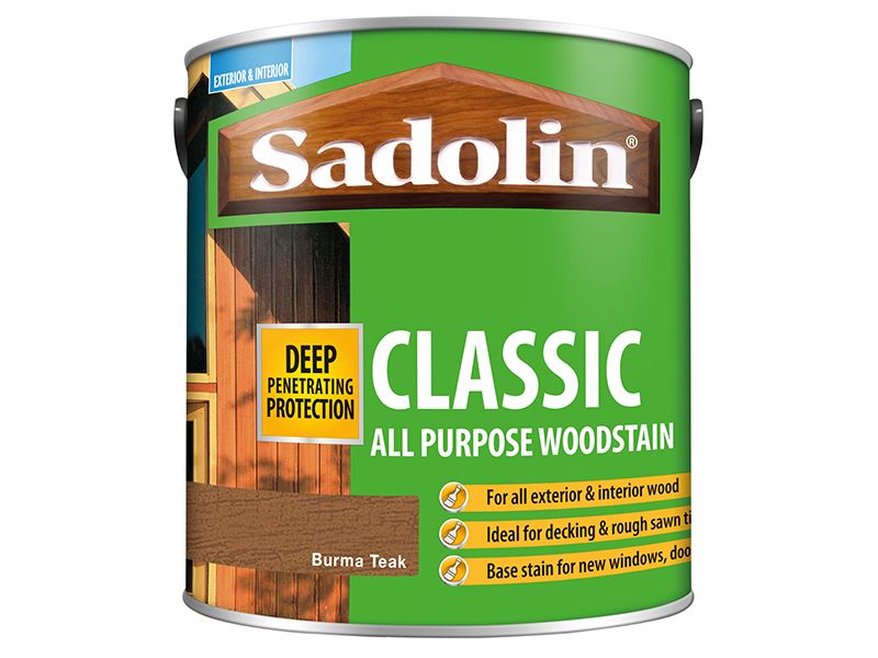 Sadolin Classic Wood Protection Burma Teak 2.5 litre Sadolin - Dynamic Drive