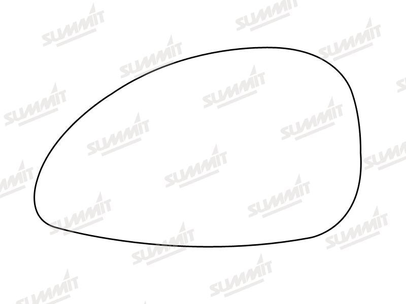 Summit Stick-On Standard Mirror Glass fits Citroen C4 04 on LHS Summit - Dynamic Drive