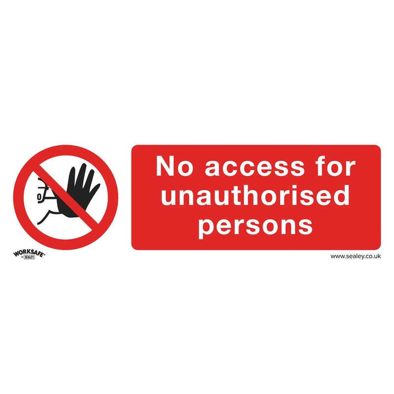 Sealey Prohibition Safety Sign No Access Self-Adhesive Vinyl Pack of 10 Sealey - Dynamic Drive