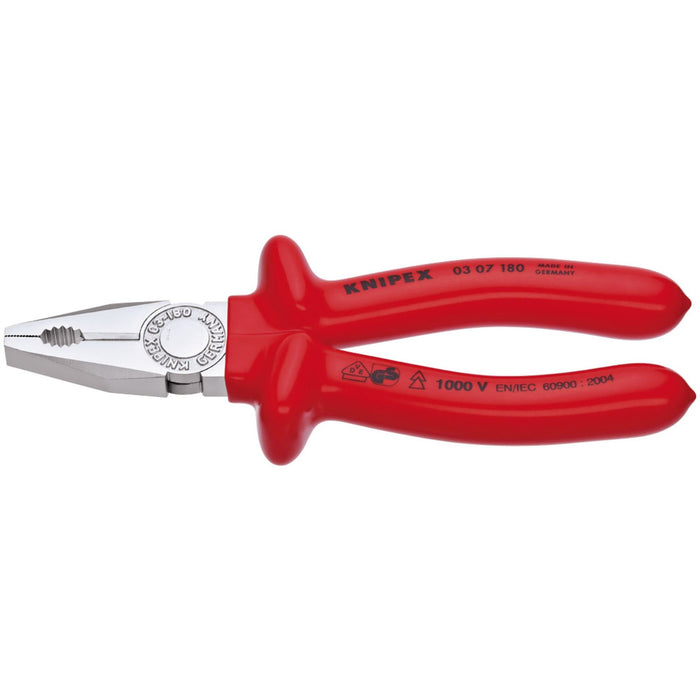 Draper Knipex 03 07 180 Fully Insulated S Range Combination Pliers, 180mm 21452 Draper - Dynamic Drive
