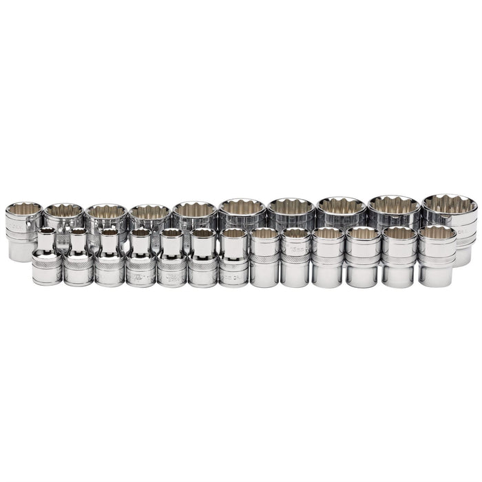 Draper Loose Metric Socket Set, 1/2" Sq. Dr., Polished Chrome (23 Piece) 34561 Draper - Dynamic Drive