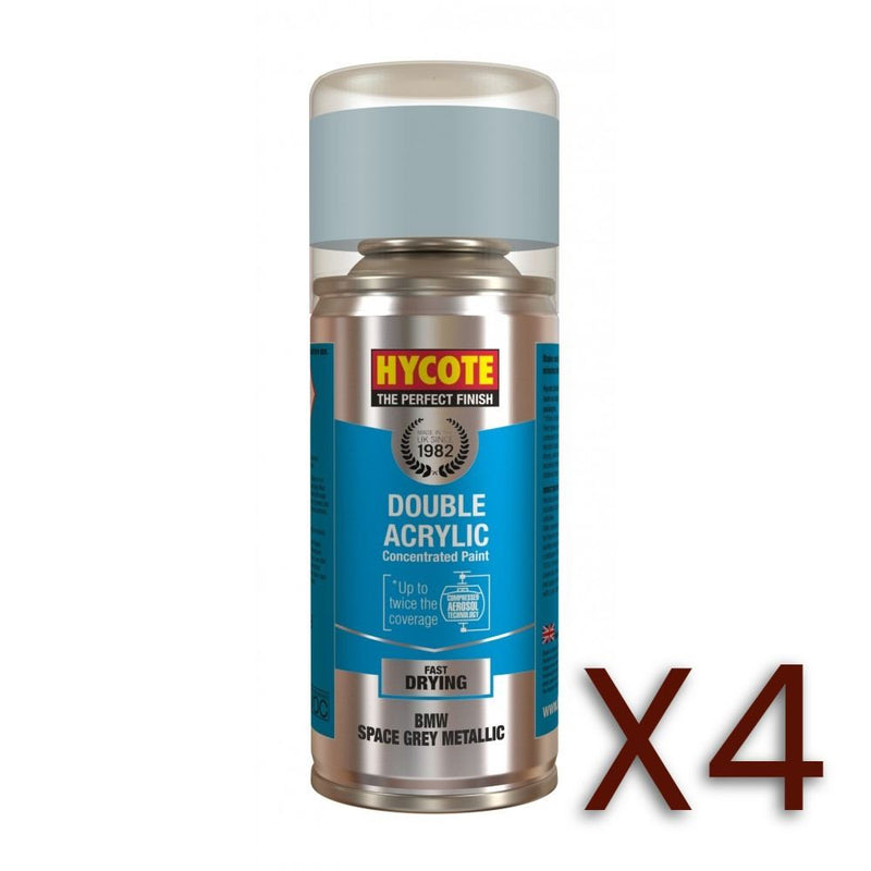 4x Hycote Aerosol Paint for BMW Space Grey (Metallic) 150ml Hycote - Dynamic Drive