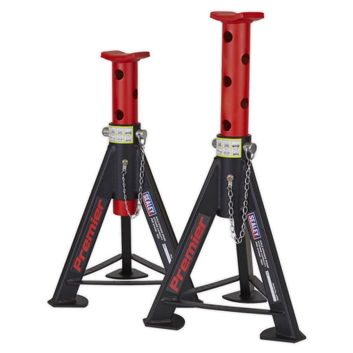 Sealey Axle Stands (Pair) 6tonne Capacity per Stand - Red AS6R Sealey  - Dynamic Drive
