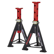 Sealey AXLe Stands (Pair) 6 Tonne Capacity per Stand Red AS6R Sealey - Dynamic Drive