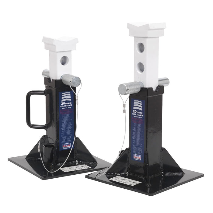 Axle Stands (Pair) 20Tonne Capacity Per Stand Sealey - Dynamic Drive