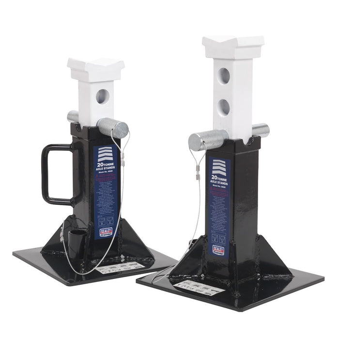 Sealey AXLe Stands (Pair) 20 Tonne Capacity per Stand AS20 Sealey - Dynamic Drive
