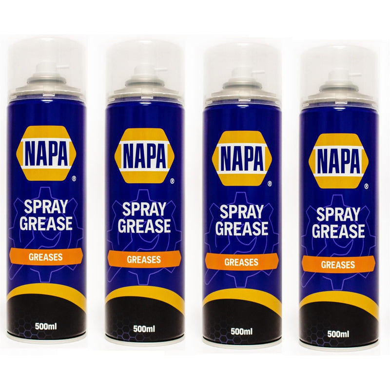 4x NAPA Grease Spray Multi Purpose Protects & Lubricates 500ml NAPA - Dynamic Drive
