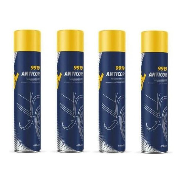 4x MANNOL Anticor Underseal Spray Paint Car Under Body Protection Seal 650ml Mannol - Dynamic Drive