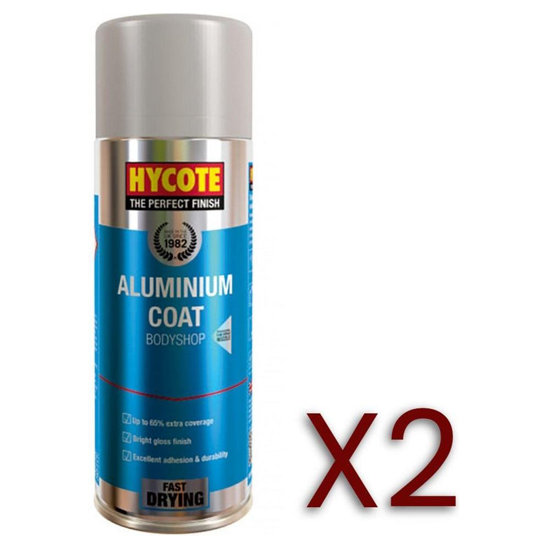 2x Hycote XUK429 Bodyshop Alumnium Coat 400ml Hycote - Dynamic Drive