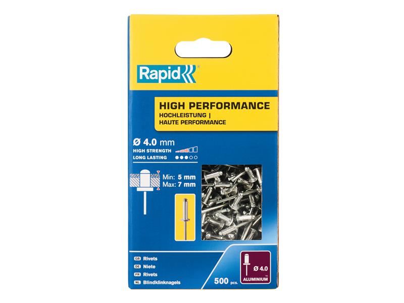 Rapid High Performance Rivets 4 x 10mm (Box 500) Rapid - Dynamic Drive