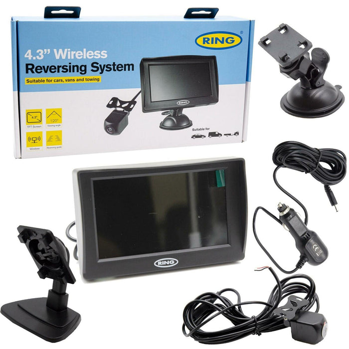 Ring RBGW430 12V/24V Digital Wireless Colour 4.3" Reversing Reverse Camera Kit Ring - Dynamic Drive