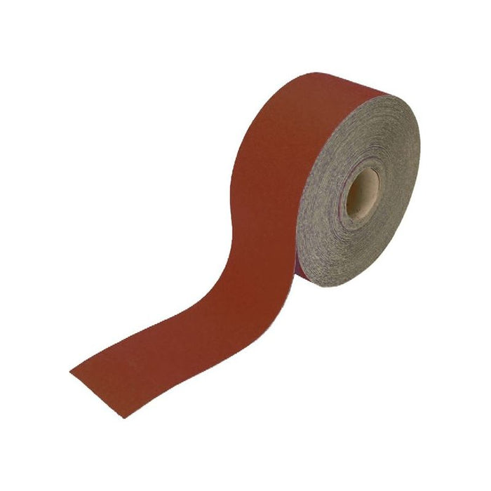 Faithfull Aluminium Oxide Sanding Paper Roll Red Heavy-Duty 115mm x 50m 40G Faithfull - Dynamic Drive