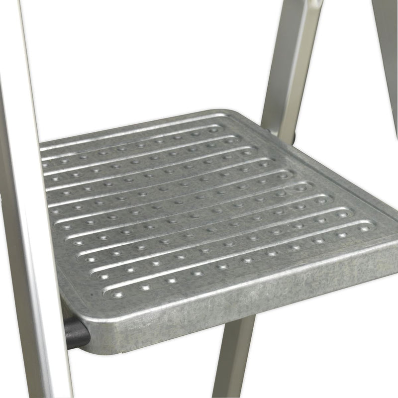 Sealey Aluminium Step Ladder 3-Tread EN 131 ASL3S Sealey - Dynamic Drive